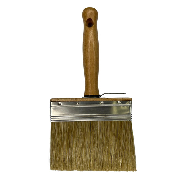 Wood finishing process with brushes